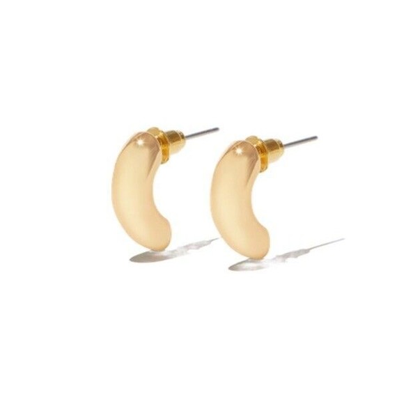 8 Other Reasons Gold Plated Half Moon Charlotte Hoop Set 3 Pair Earrings Set NEW - Picture 3 of 9